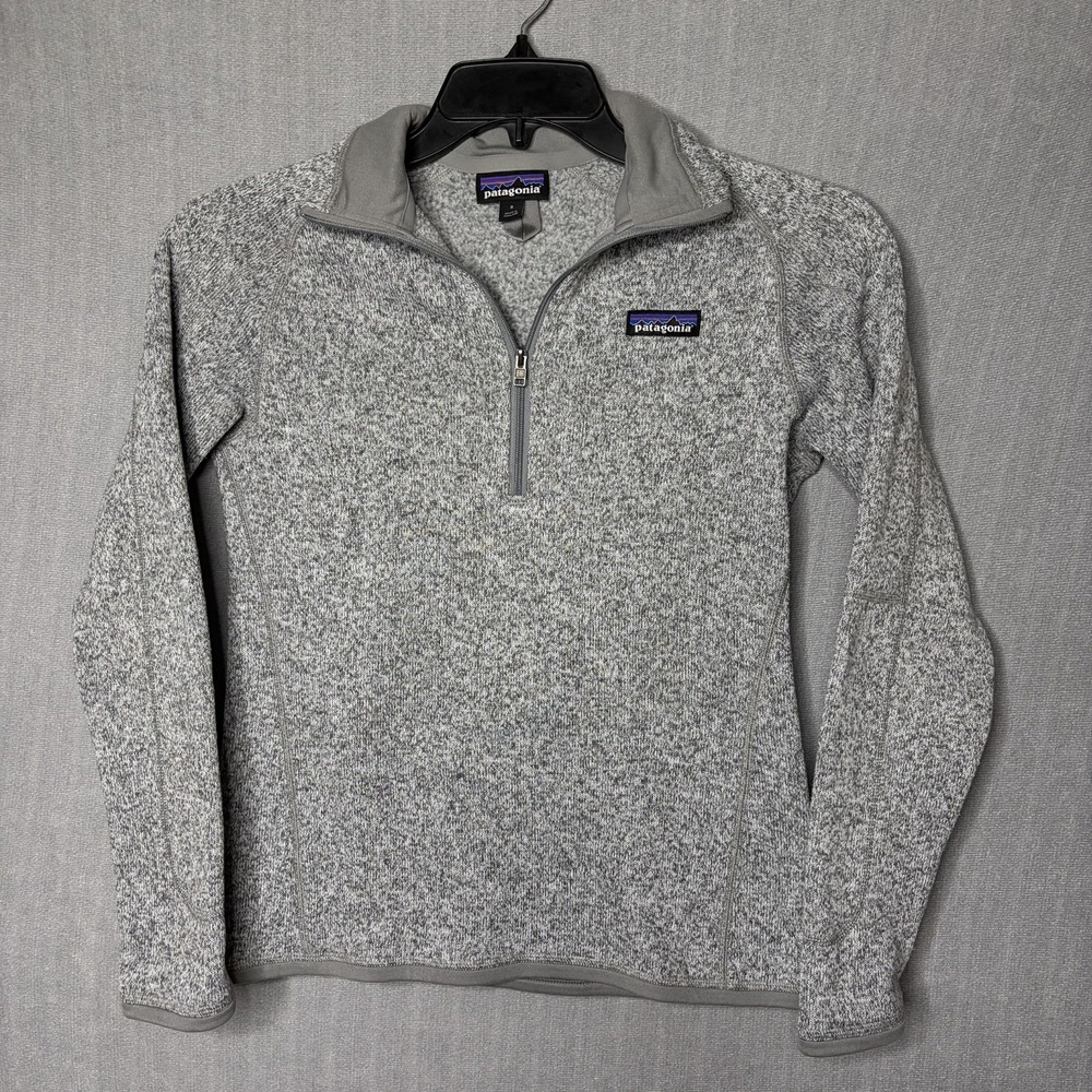 Patagonia Better Sweater Jacket Womens Small Gray Fleece 1/4 Zip Pullover